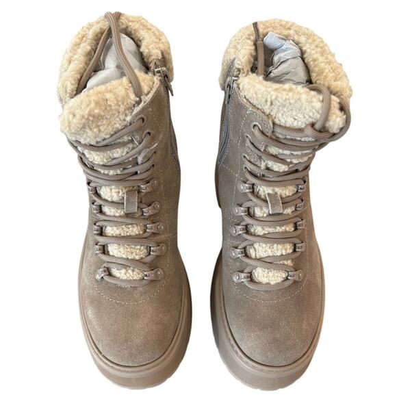 AQUA Women's Thea Lace Up Cold Weather Boots Mushroom 7.5 - Picture 3 of 10